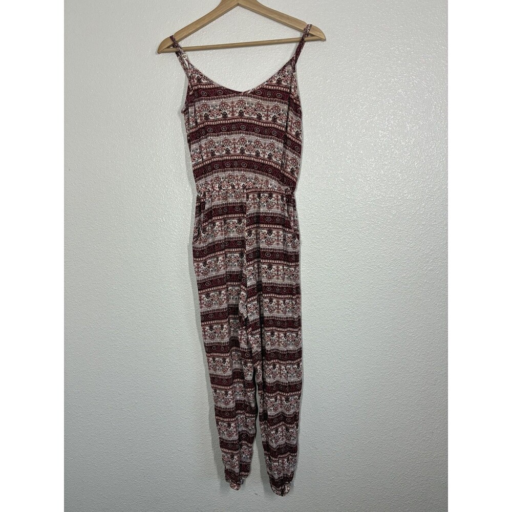 Show Me Your Mumu VTG Beatrice Playsuit Womens S Red Boho Floral Rayon Jumpsuit